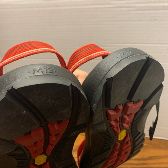 Vibrant Red Chaco Z/2 Unaweep mens Sandals size 13 sports hiking trails running - Picture 10 of 13